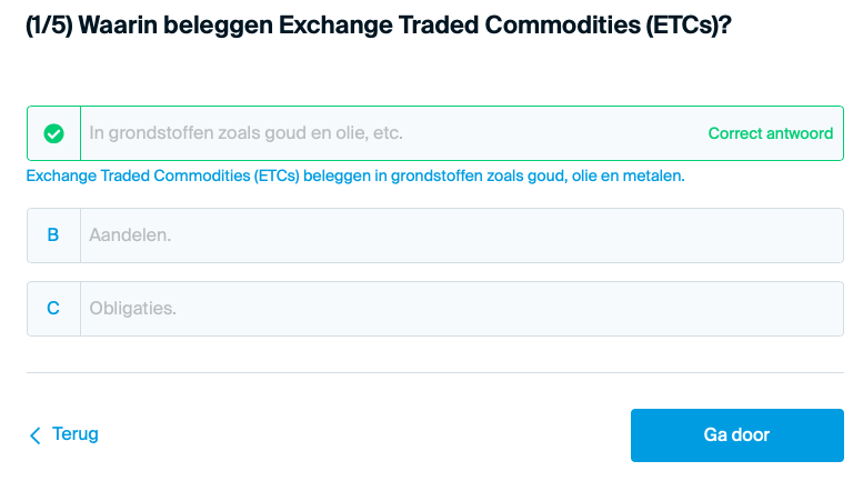 Waarin belegd een ETC?