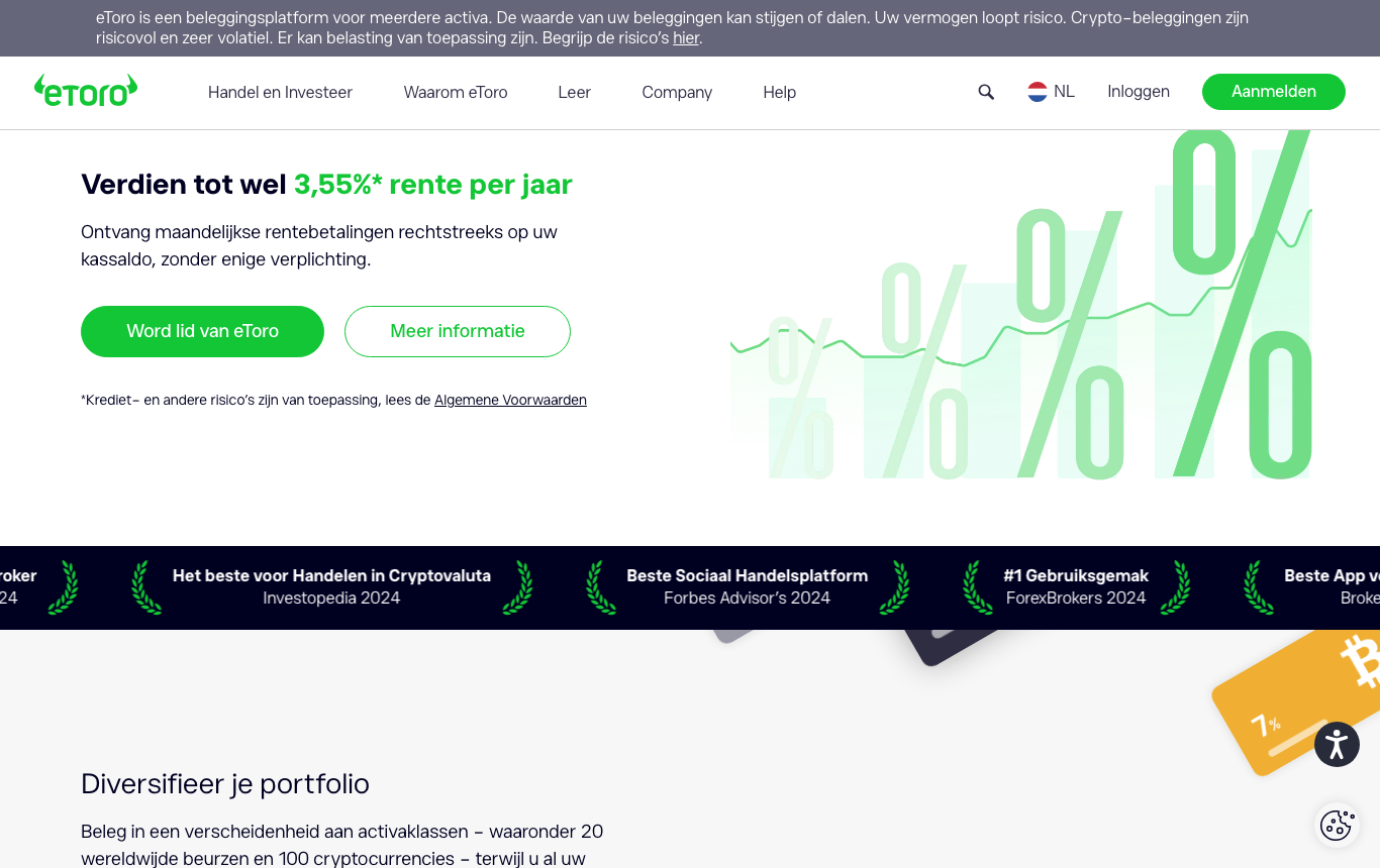 eToro: aanbod en functies