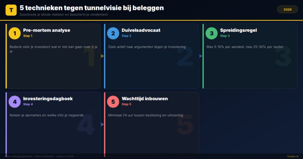 5 technieken tegen tunnelvisie bij beleggen