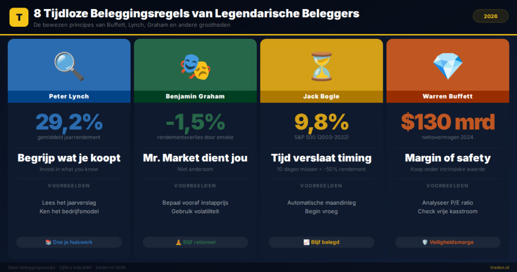 8 Tijdloze Beleggingsregels van Legendarische Beleggers