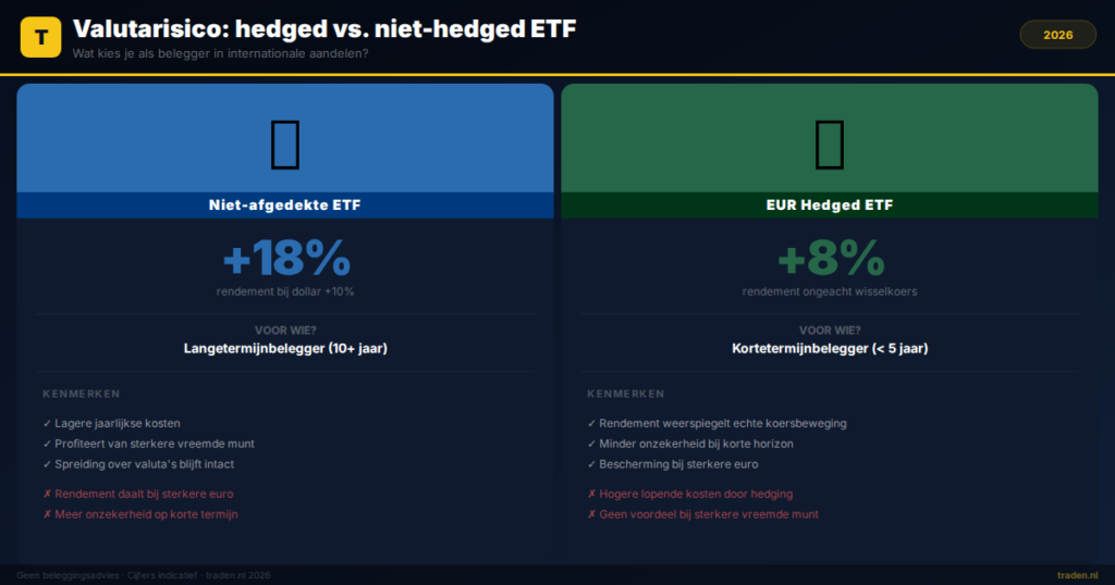 Valutarisico: hedged vs. niet-hedged ETF